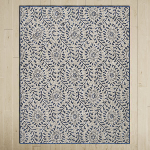 Kasey Blue/Gray Indoor/Outdoor Rug & Reviews Birch Lane